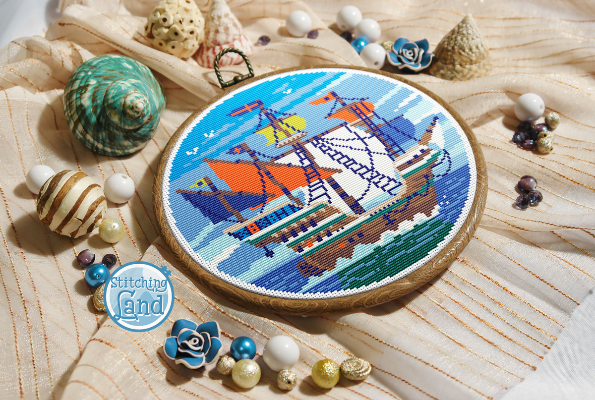 Ship Cross Stitch Pattern