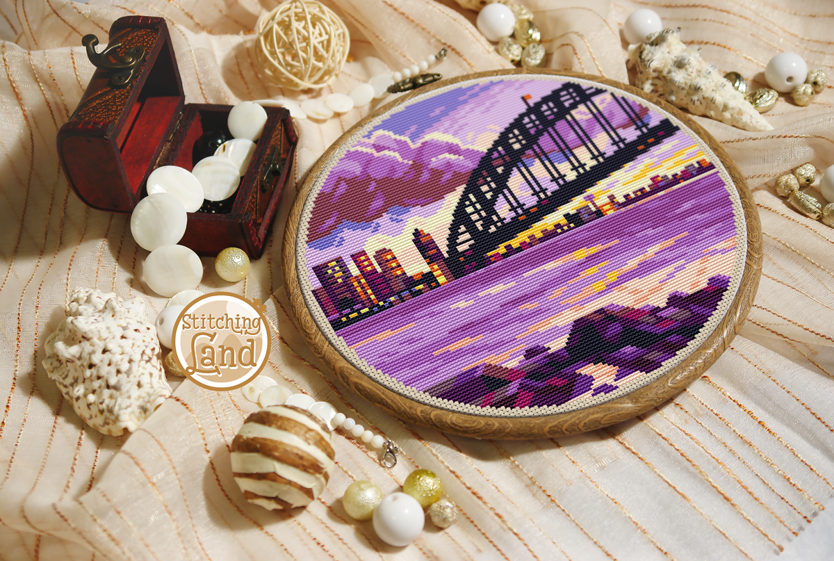 Sydney Harbour Bridge Cross Stitch Pattern
