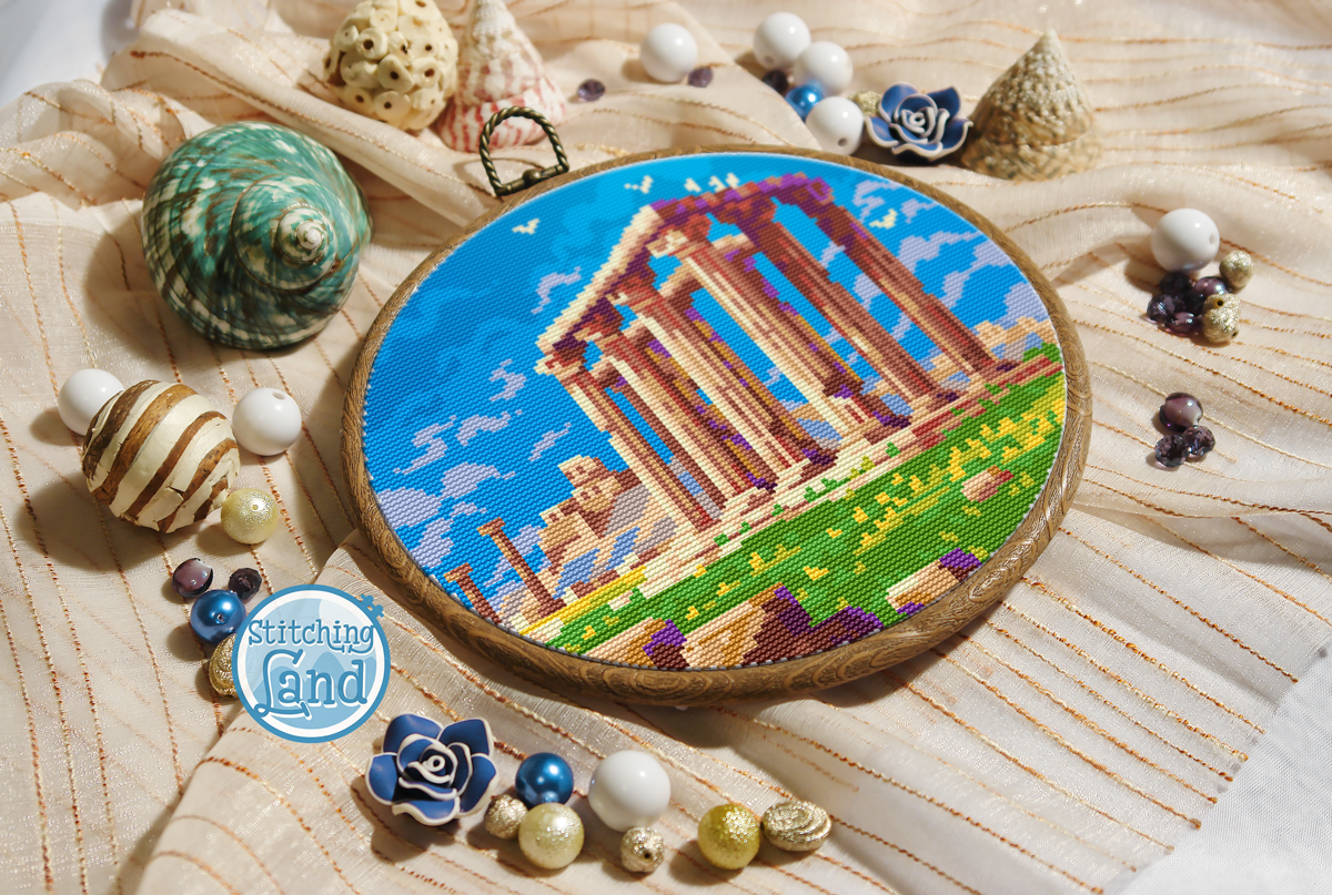 Zeus Pattern Temple Of Zeus Cross Stitch Pattern – Stitchingland