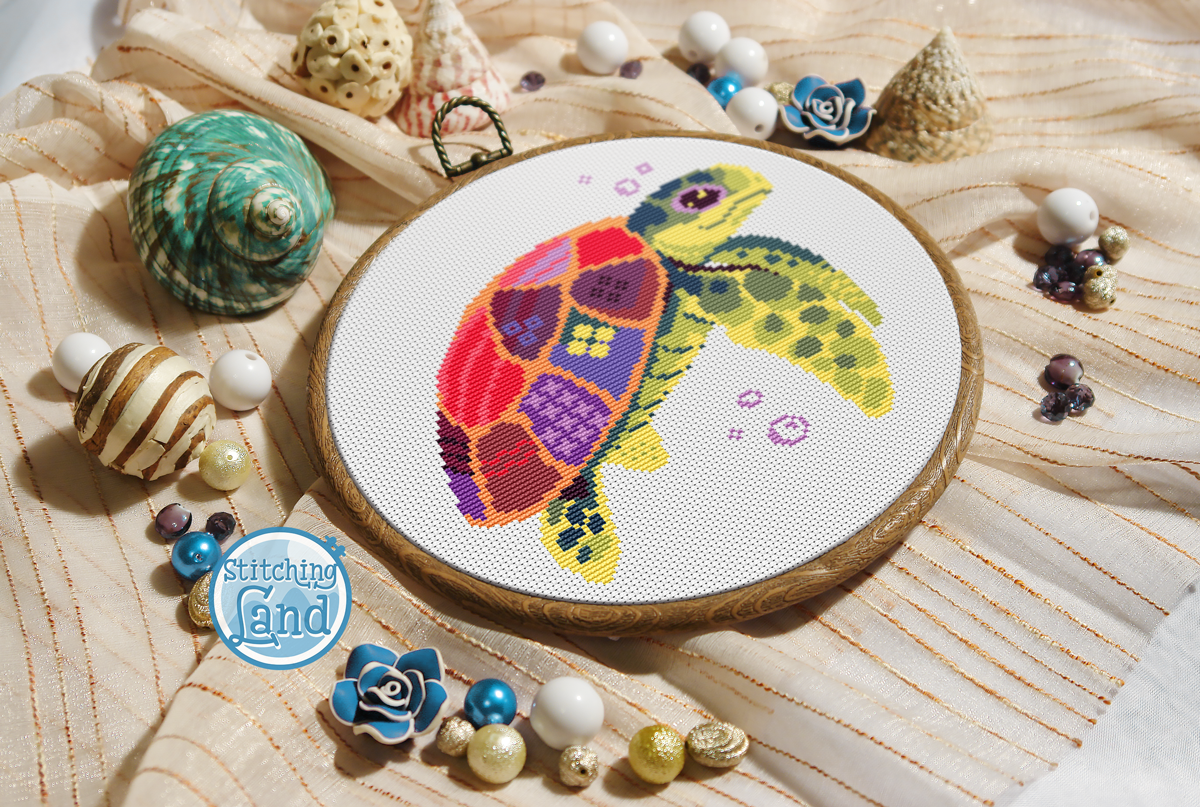 Turtle Cross Stitch Pattern