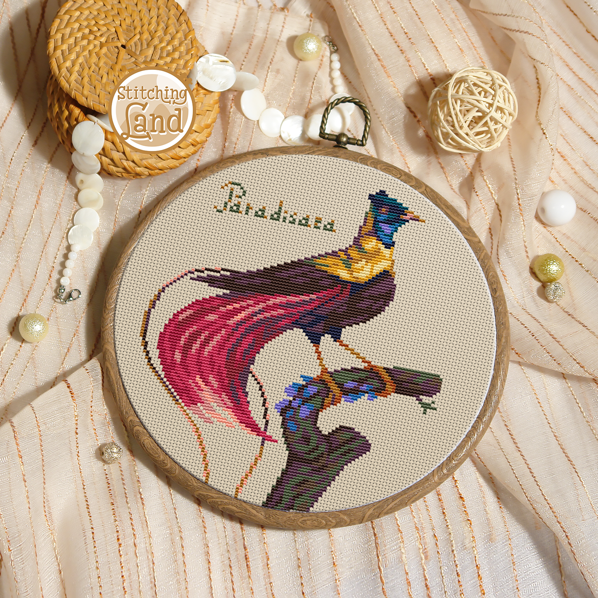 Bird of Paradise Strelitzia Punch Needle Embroidery Pattern PDF