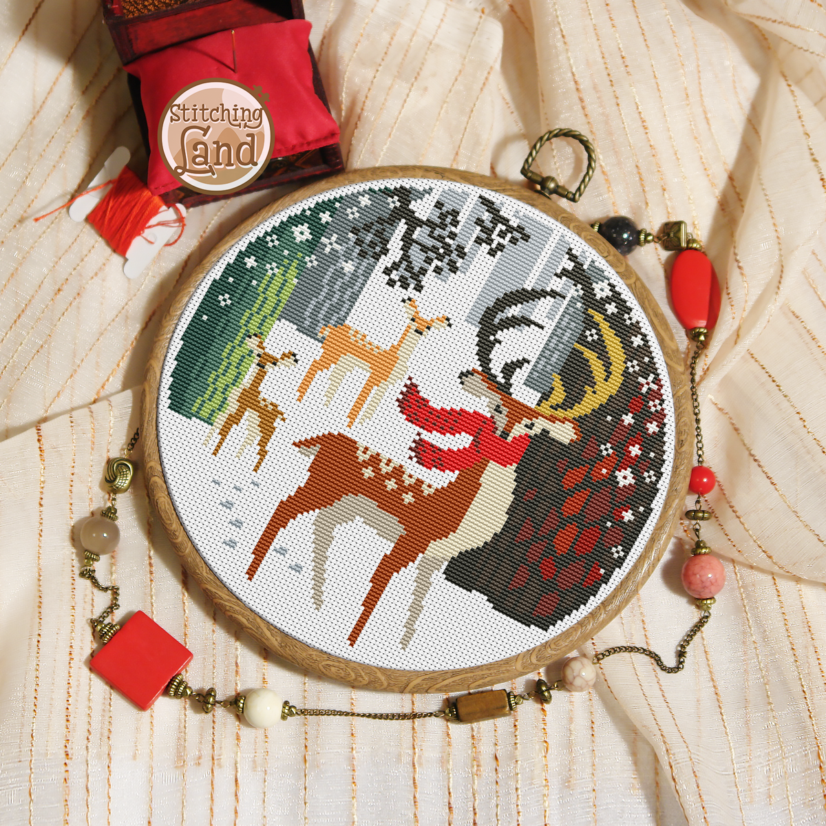Christmas Deer Cross Stitch Pattern