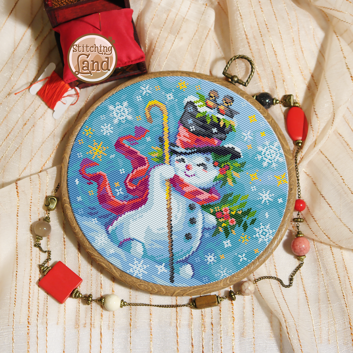Christmas Snowman Cross Stitch Pattern