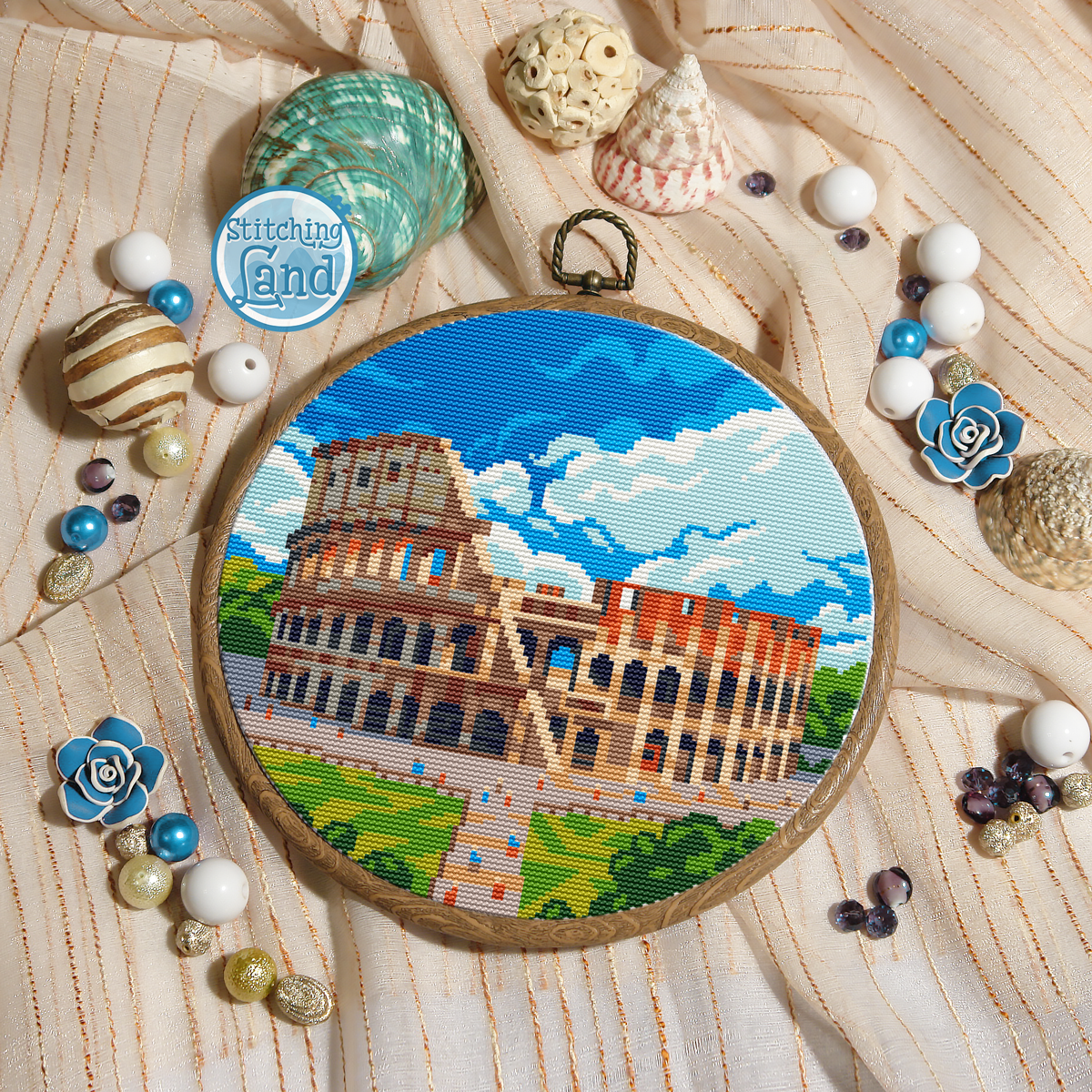 Coliseum Cross Stitch Pattern