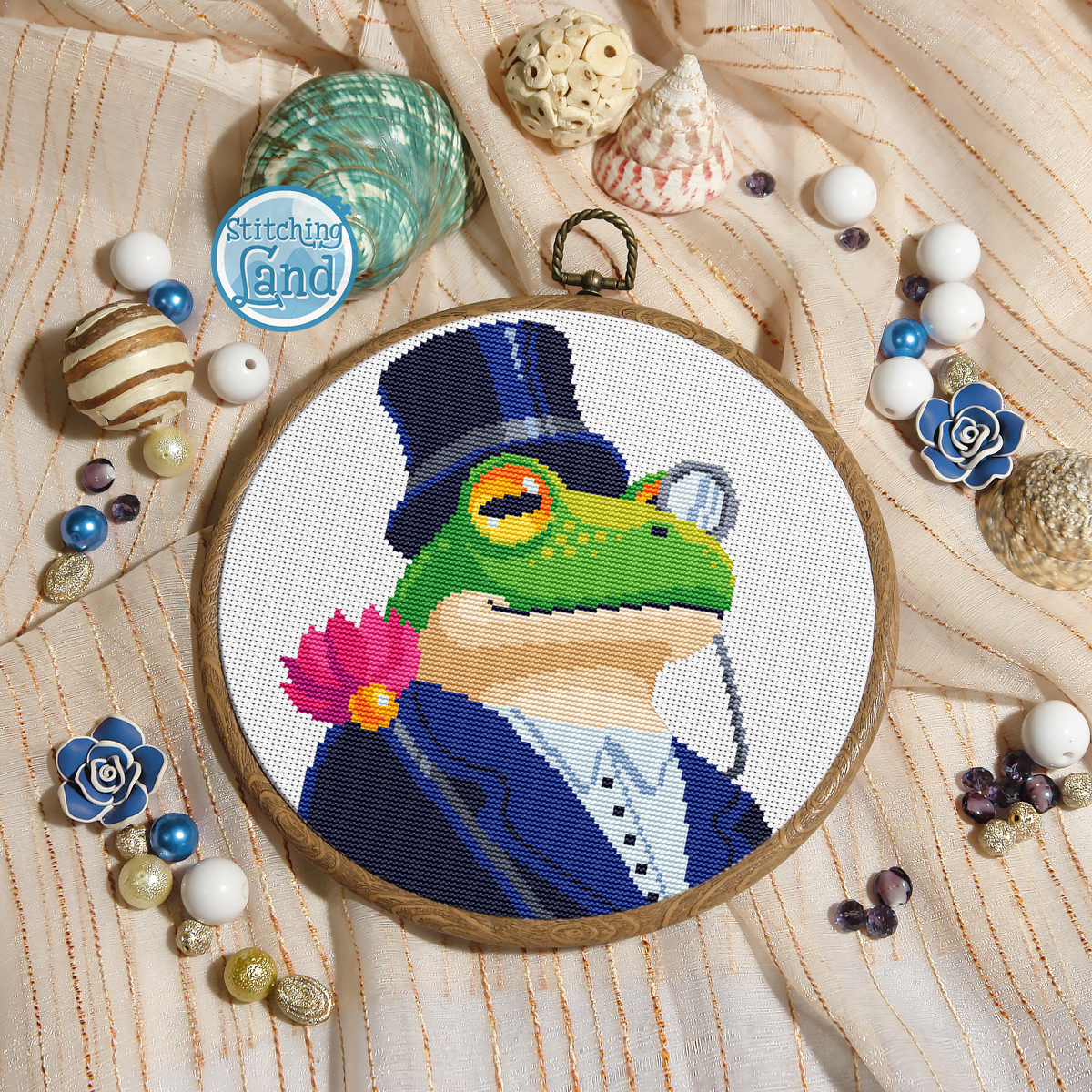 Mr. Frog Cross Stitch Pattern