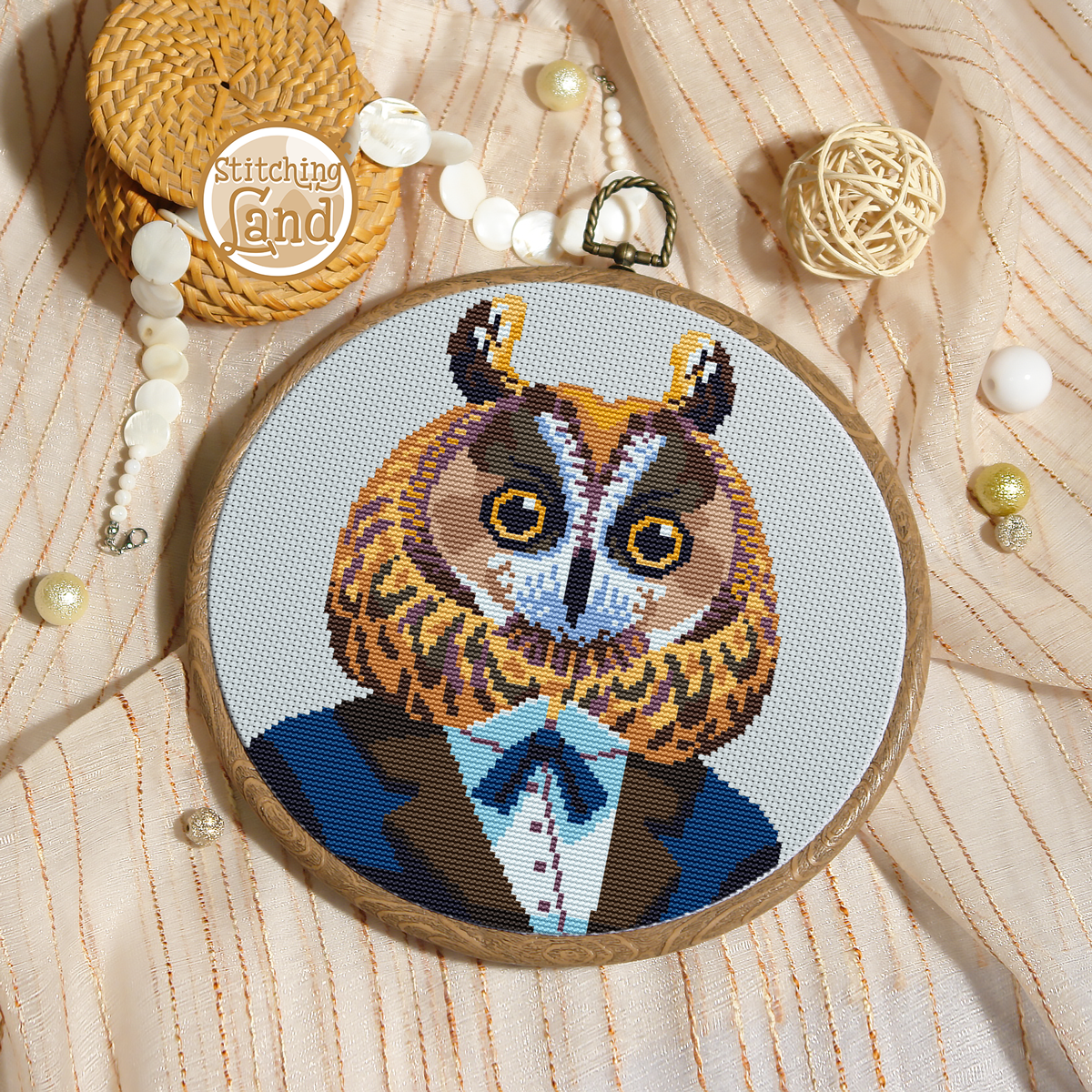 Mr. Owl Cross Stitch Pattern