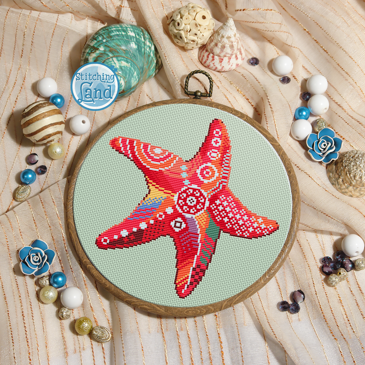 Starfish Cross Stitch Pattern